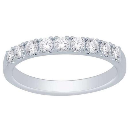 10K 0.50CTW Diamond Band- 9 Stone