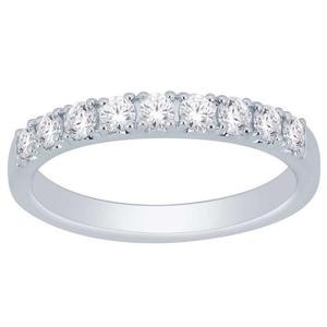 10K 0.50CTW Diamond Band- 9 Stone