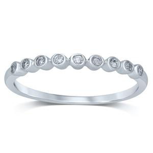 Bezel Set Diamond Stackable Band