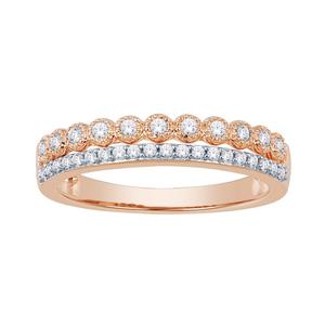 Two Row Diamond Fashion Ring