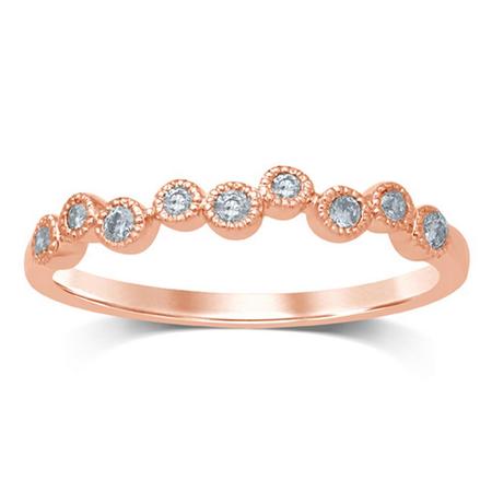 Bezel Set Diamond Stackable Band 