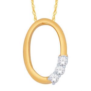 Three Stone Diamond Pendant- Oval