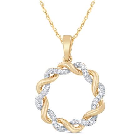 Twisted Circle Diamond Pendant 