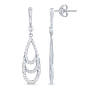 Triple Tier Diamond Earrings 