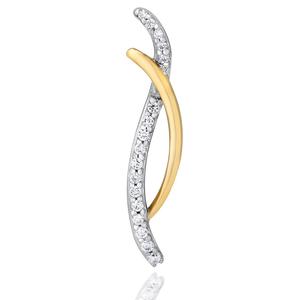 Double Curved Diamond Pendant 