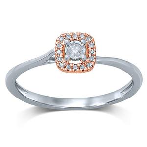 Diamond Halo Promise Ring