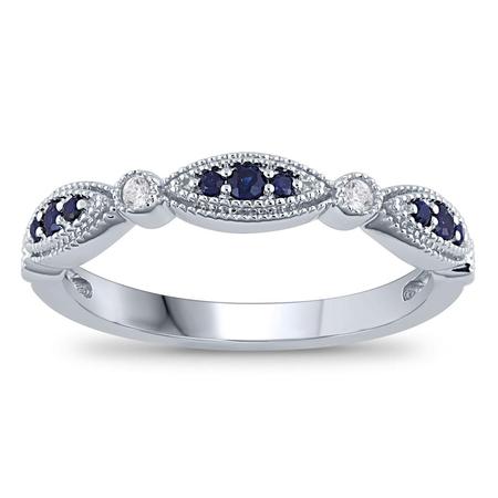 Three Stone Sapphire Ring 