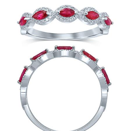 Ruby and Diamond Fashion Ring