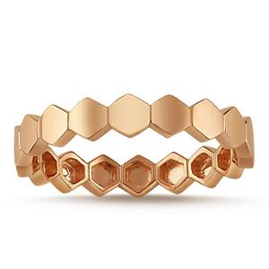 Hexagonal Plain Gold Eternity Band