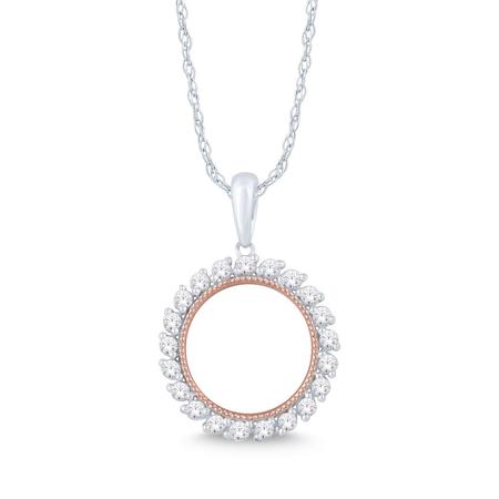 Round Diamond Frame Pendant