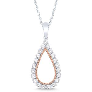 Pear Shaped Diamond Frame Pendant 