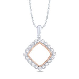 Cushion Shaped Diamond Frame Pendant 