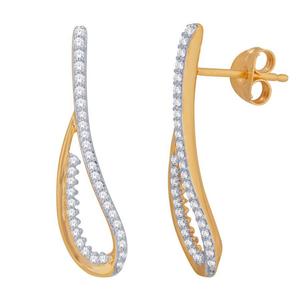 Diamond Ribbon Earrings 