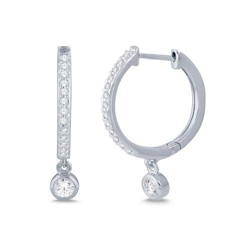 Diamond Hoop-Drop Down Bezel