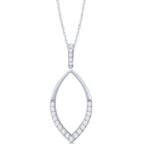 Marquise Shaped Diamond Pendant 