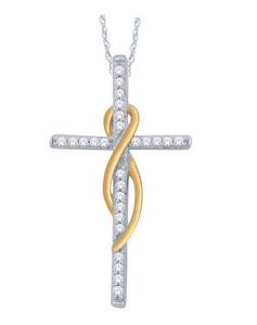 Diamond Infinity Cross Pendant 