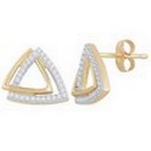 Triangular Diamond Earrings