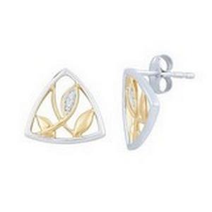 Leaf Diamond Earrings 