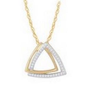 Triangular Diamond Pendant 