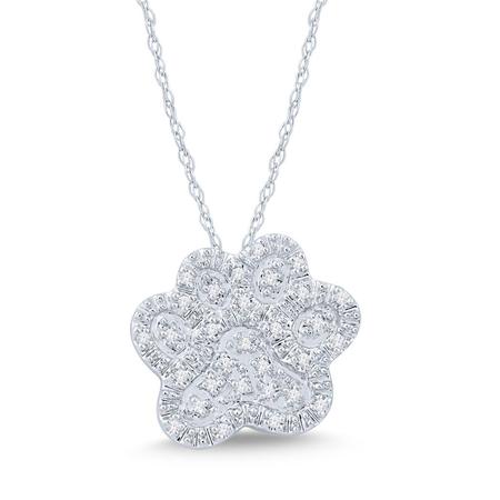 Paw Print Diamond Pendant 