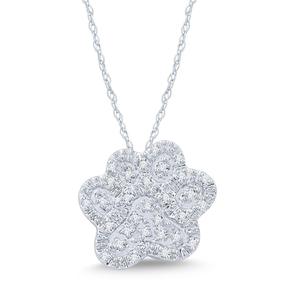 Paw Print Diamond Pendant 