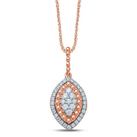 Marquise Shaped Diamond Pendant 