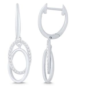 Double Ring Diamond Earrings 