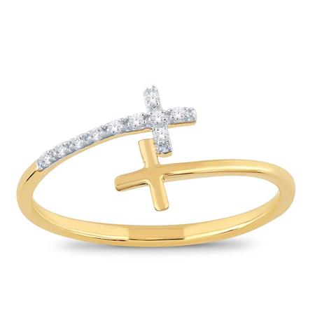 Double Cross Bypass Ring 