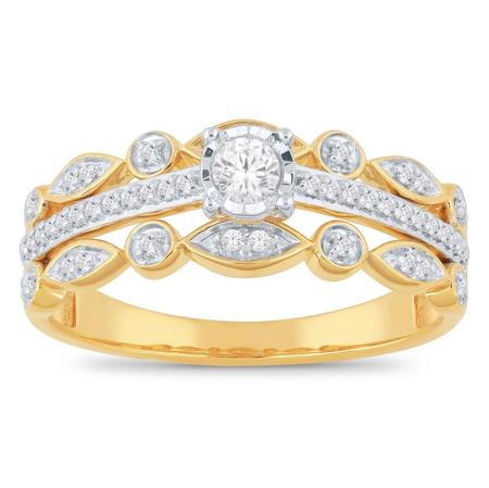 Three Band Diamond Ring