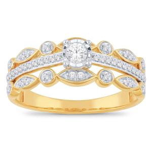 Three Band Diamond Ring