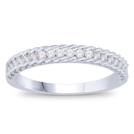 14K 0.25CTW Diamond Band- Knotted