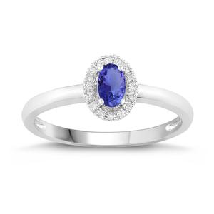 Oval Shaped Birthstone Ring- Blue Topaz