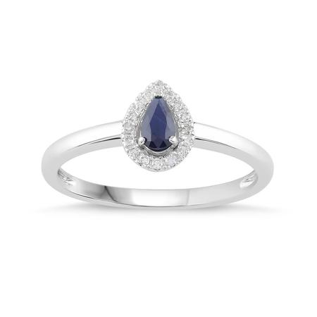 Pear Shaped Birthstone Ring- Sapphire