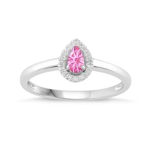 Pear Shaped Birthstone Ring- Pink Tourmaline